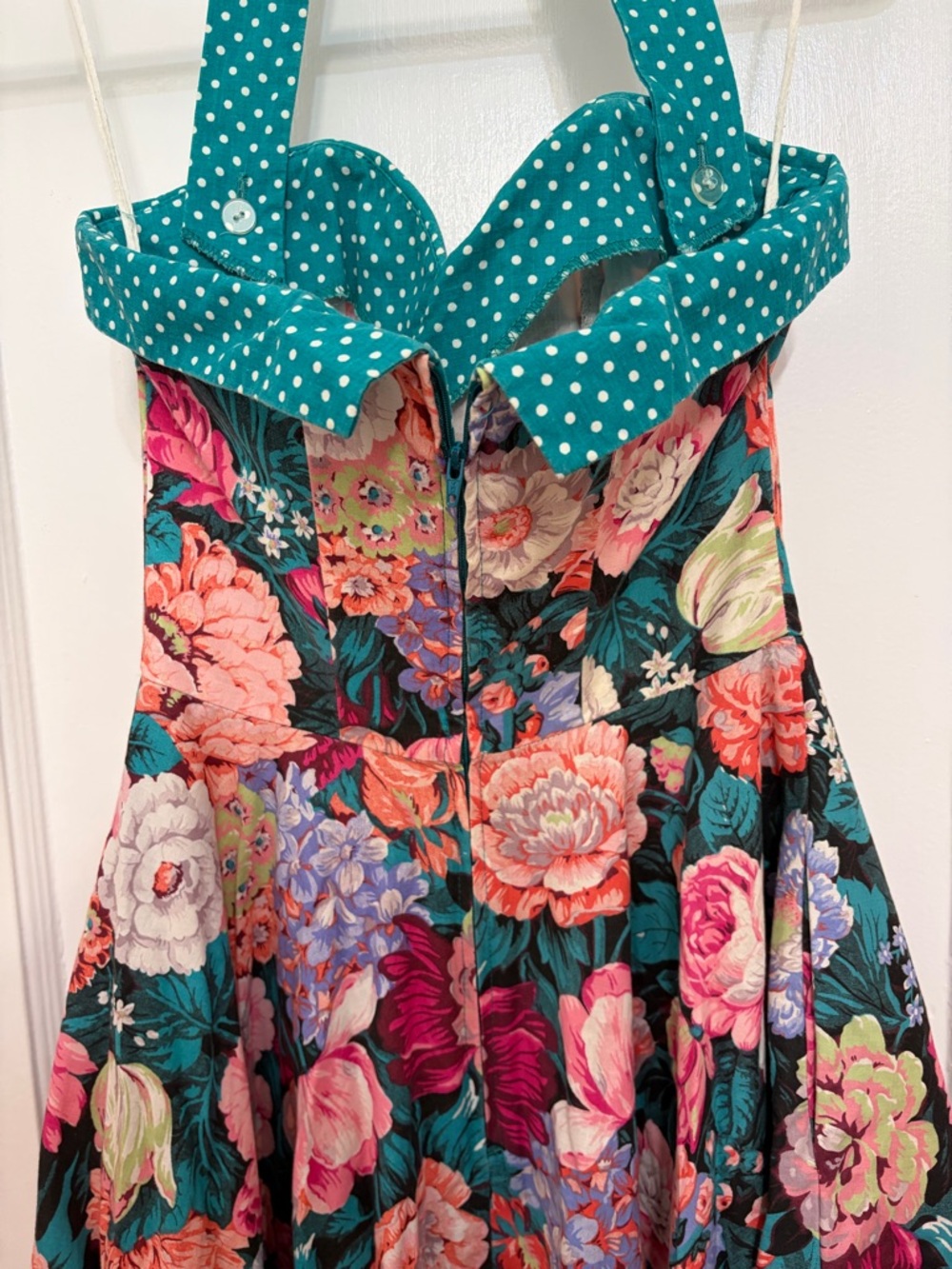Vintage First Focus Floral Halter Dress - Picture 6 of 7